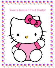 hello kitty invitation